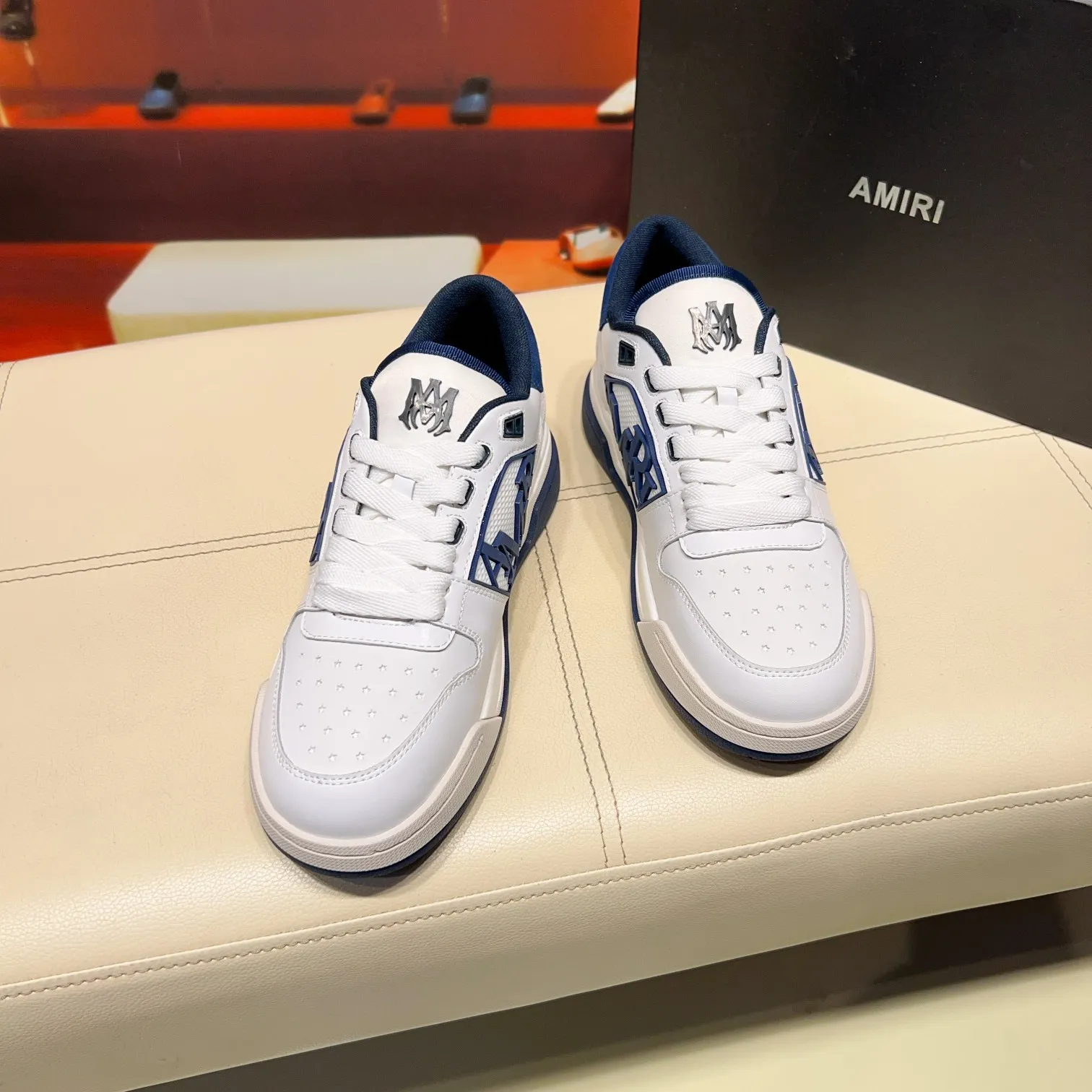 Men's men's shoes 💰500 [New style] 🌲🌲 Amiri - New Amiri trendy shoes, low-top casual sports shoes, the same style as celebrities, made of selected cowhide stitching, original outsole, comfortable on the feet, high-end workmanship, welcome to buy Size: 39-45 (customized for 46)